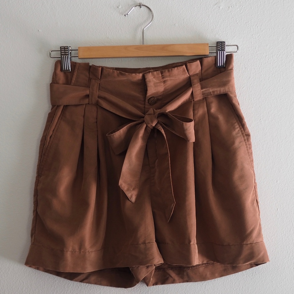 H&M Tan/Brown Paper Bag Shorts